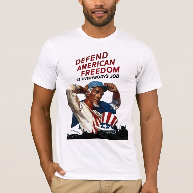 Verteidigung der amerikanischen Freiheit T-Shirt (Vorderseite)