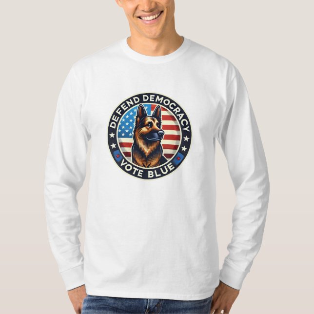 Verteidigung der Demokratie - Abstimmung blau - De T-Shirt (Vorderseite)