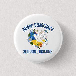 Verteidigung der Demokratie Unterstützung der Ukra Button