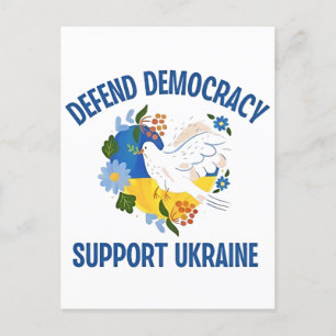 Verteidigung der Demokratie Unterstützung der Ukra Einladungspostkarte