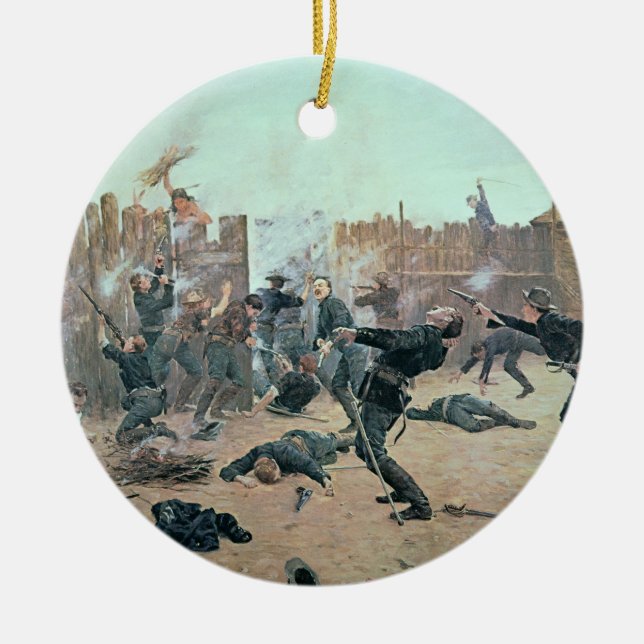 Verteidigung des Forts: Amerikanischer Ureinwohner Keramik Ornament (Vorne)