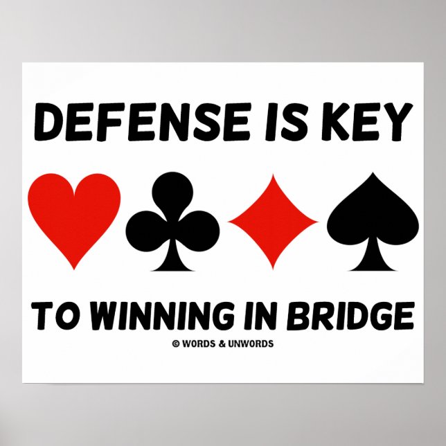 Verteidigung ist der Schlüssel zum Sieg in Bridge  Poster (Vorne)