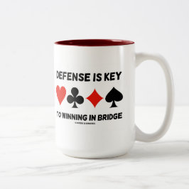 Verteidigung ist der Schlüssel zum Sieg in Bridge  Zweifarbige Tasse
