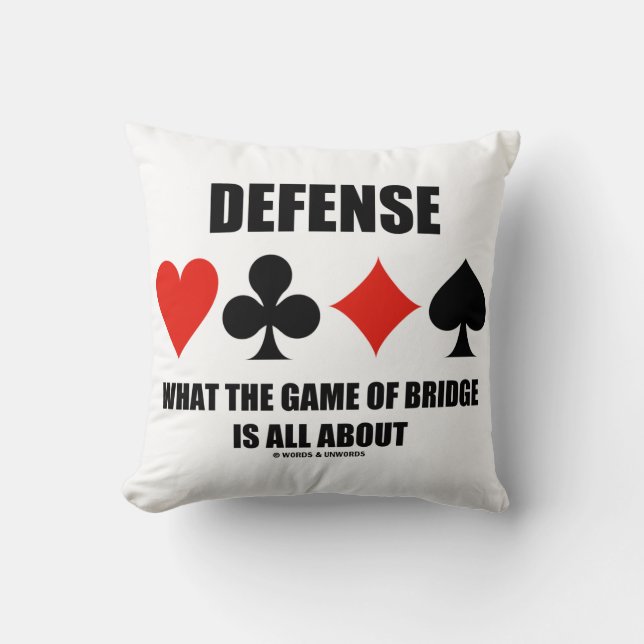 Verteidigung, worum es beim Spiel der Brücke geht Kissen (Vorderseite)