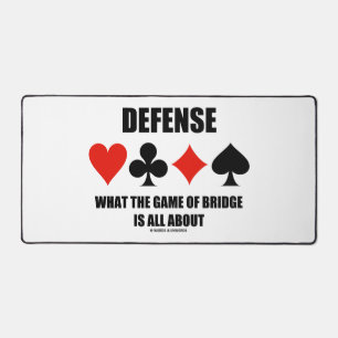 Verteidigung, worum es beim Spiel der Brücke geht Schreibtischunterlage