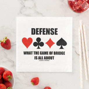 Verteidigung, worum es beim Spiel der Brücke geht Serviette