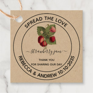 Verteile die Liebe StrawberryJ am Kraftpapier Gesc Geschenkanhänger