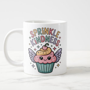 Verteile Freundlichkeit Cupcake Jumbo-Tasse