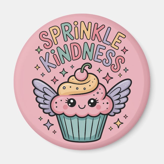 Verteile Freundlichkeit | Cupcake Magnet (Vorne)