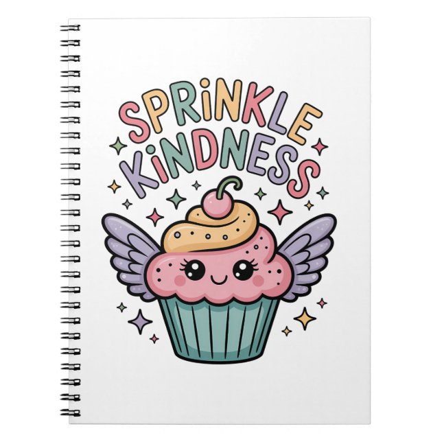 Verteile Freundlichkeit | Cupcake Notizblock (Vorderseite)