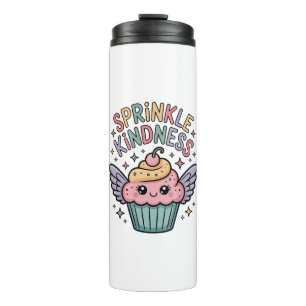 Verteile Freundlichkeit Cupcake Thermosbecher