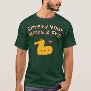 Verteilen Sie Ihre Flügel und braten Sie gebratene T-Shirt