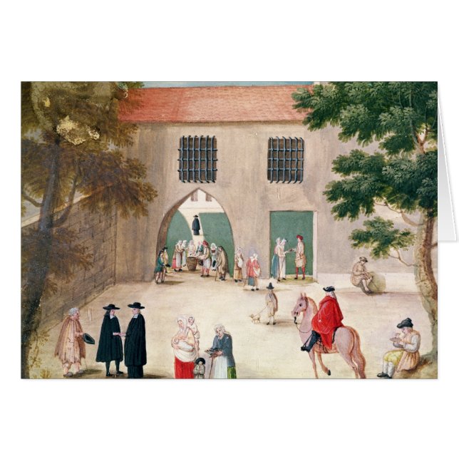 Verteilende Almosen zu den Armen (Vorderseite (Horizontal))