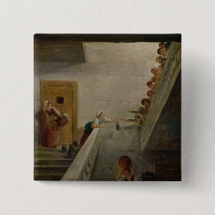 Verteilende Milch an Gefängnis St. Lazare, 1794 Button
