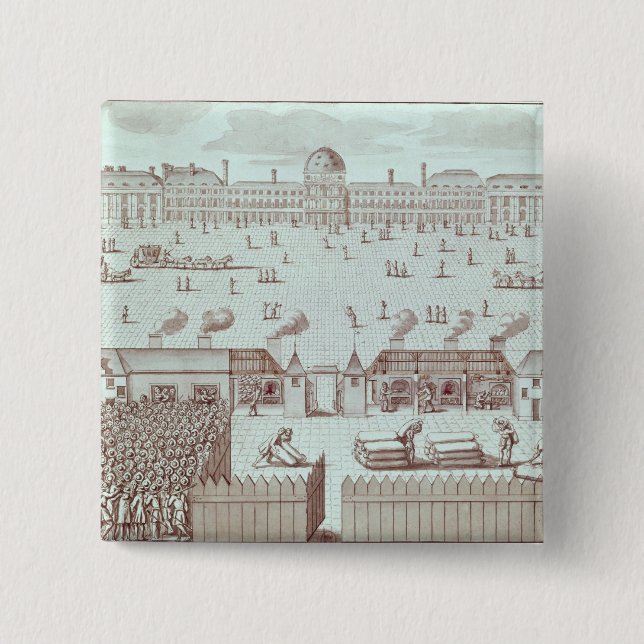 Verteilung des Brotes am Tuileries Kiosk Button (Vorderseite)