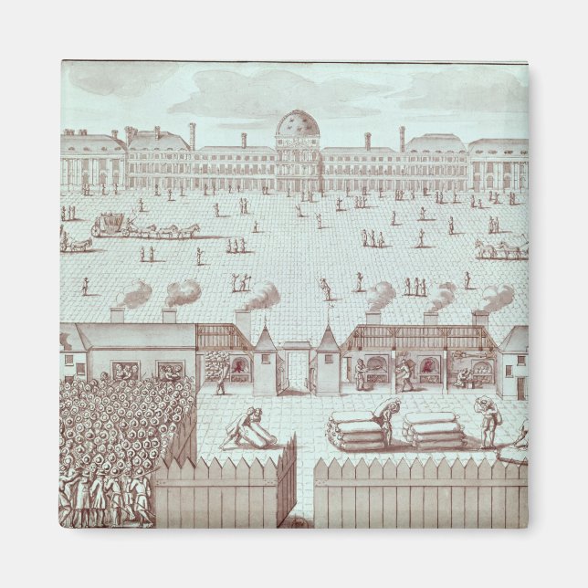 Verteilung von Brot auf den Tuileries Kiosk Magnet (Vorne)