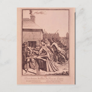 Verteilung von Brot im Louvre Postkarte