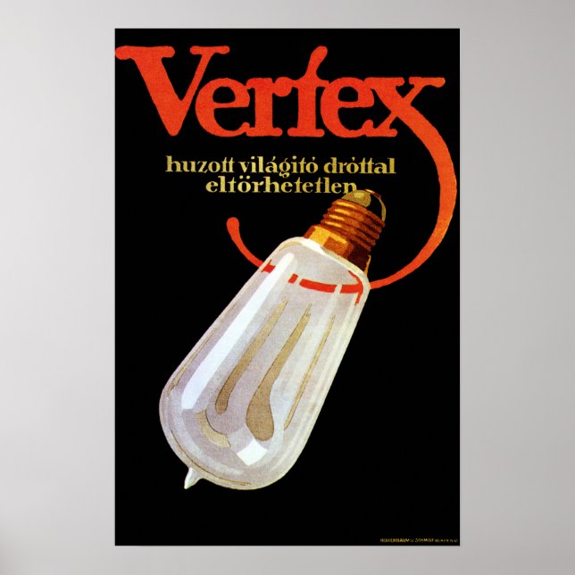 VERTEX LIGHT BULB Sachplakat Art Lucian Bernhardt Poster (Vorne)