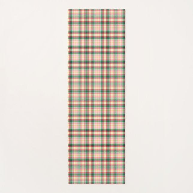 Vertical and horizontal plaid patterns on white  yogamatte (Vorderseite)