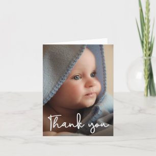 Vertical Baby Foto Geburtserklärung Vielen Dank P Dankeskarte