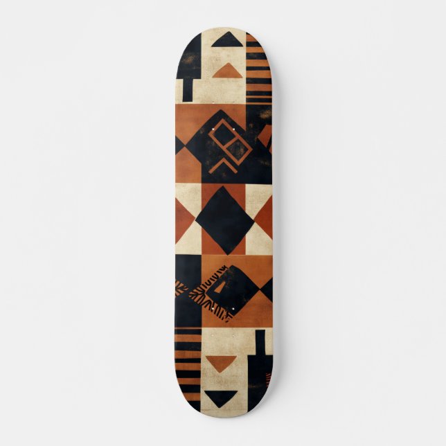 Vertical design with African elements Skateboard (Vorne)