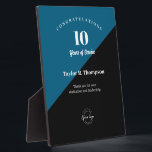 Vertical Employee years of service award blue Fotoplatte<br><div class="desc">Show your employees how much you value their dedication and loyalty with our Custom Employee Years of Service Recognition Logo Acrylic blue Award. This elegant trophy-style acrylic block serves as a timeless symbol of appreciation and allows you to personalize it with the employee's name, years of service, and a special...</div>