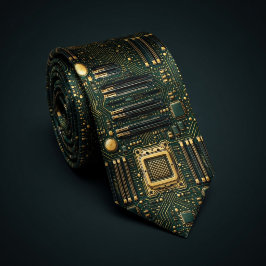 Vertical Motherboard Pattern Krawatte