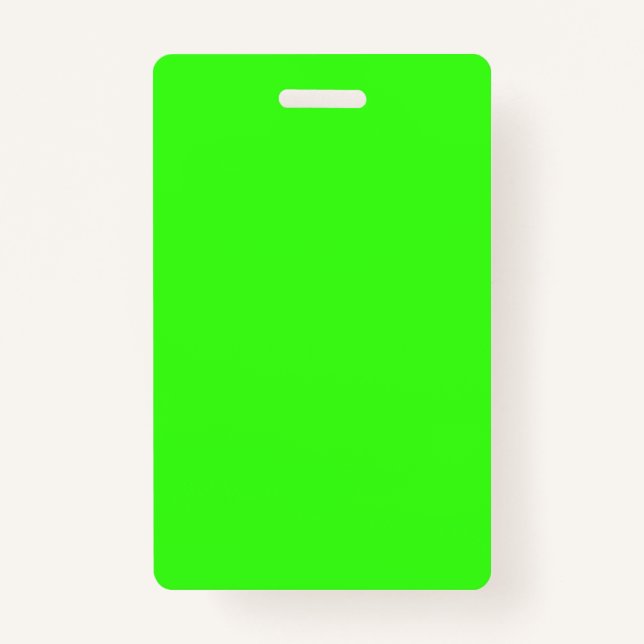 Vertical Neon Green Badge – Customizable Ausweis (Vorderseite)