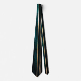 Vertical Opulence - negro carbón, verde esmeralda Krawatte
