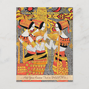 Vertical Song orientalisch-äyptische Frauen Mädche Postkarte