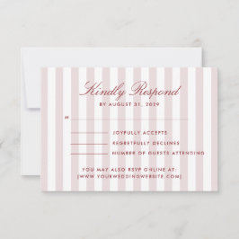Vertical Stripes blush Pink Moderne Hochzeitsszene Einladung