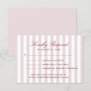 Vertical Stripes blush Pink Moderne Hochzeitsszene Einladung