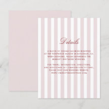 Vertical Stripes in Rosa Moderne Hochzeitdetails