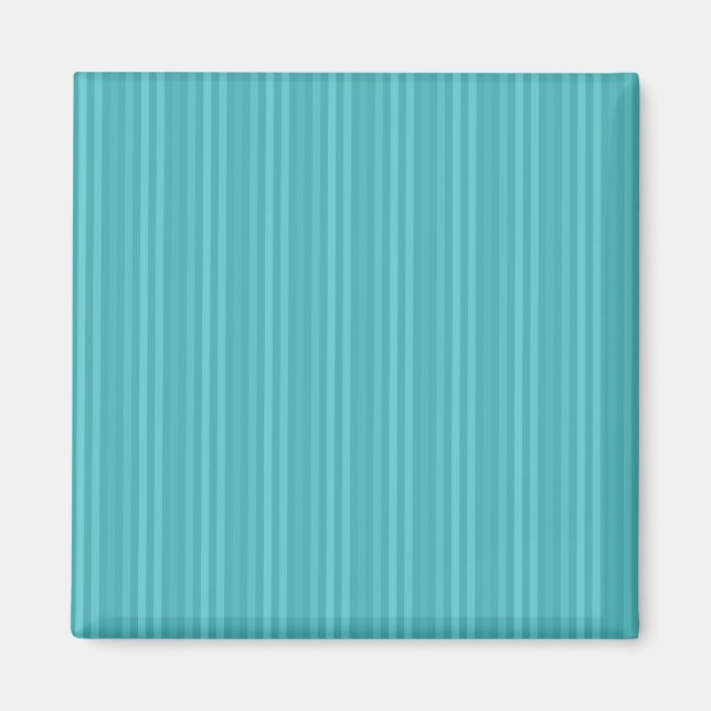 Vertical Stripes Pattern Teal Turquoise Magnet (Vorne)