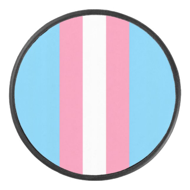 vertical trans flag hockey puck (Vorderseite)