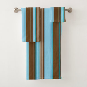 Verticale bleu-clair et Brown barrée