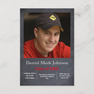 Verticale de photo - faire-part de l'obtention du