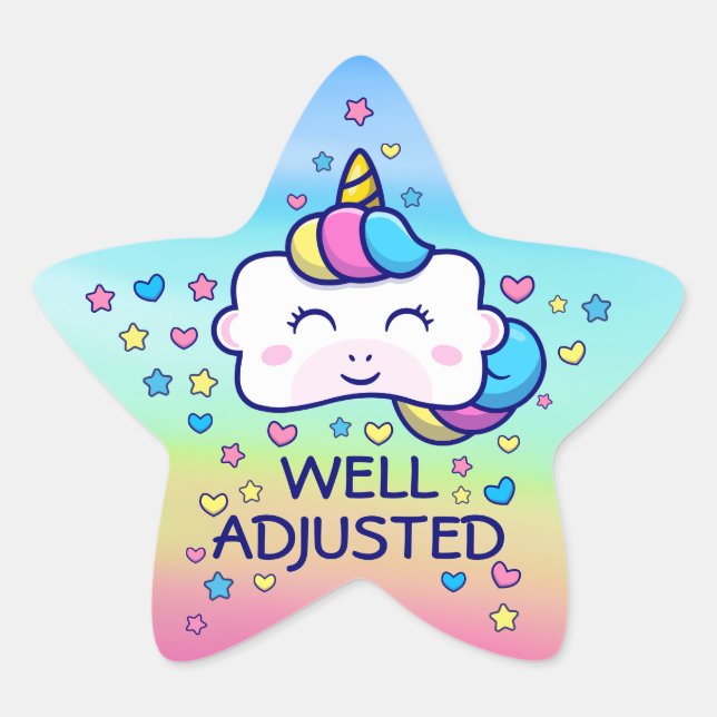 Verticorn™ gut angepasste Chiropraktikkids Stern-Aufkleber (Vorderseite)