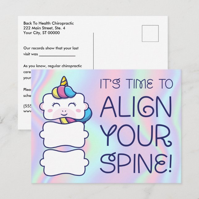 Verticorn™ Pädiatrische Rückrufaktion Postkarte (Vorne/Hinten)