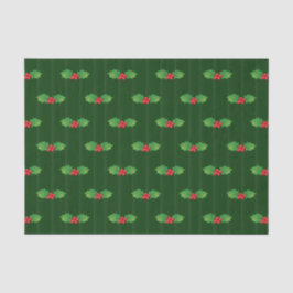 Vertikal gestreifte Holly Berries Seidenpapier