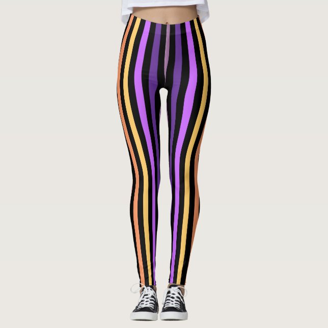 Vertikal gestreifte Leggings (Vorderseite)