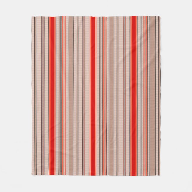 vertikal gestreiftes Muster in orange und Fleecedecke (Vorderseite)