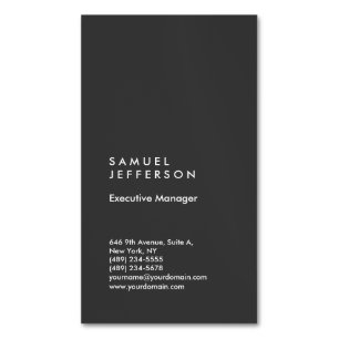 Vertikal grau beruflich schlicht modern und stilvo magnetische visitenkarte