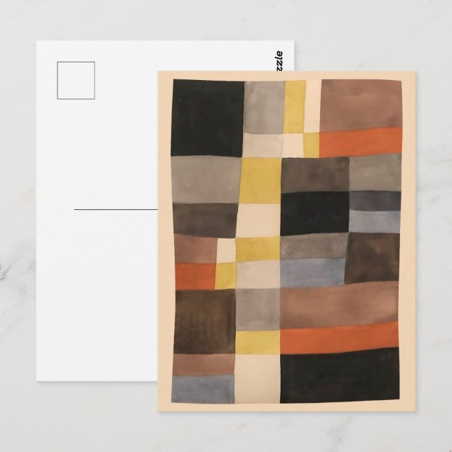 Vertikal-Horizontale Rhythmen | Sophie Taeuber-Arp Postkarte (Vorne/Hinten)
