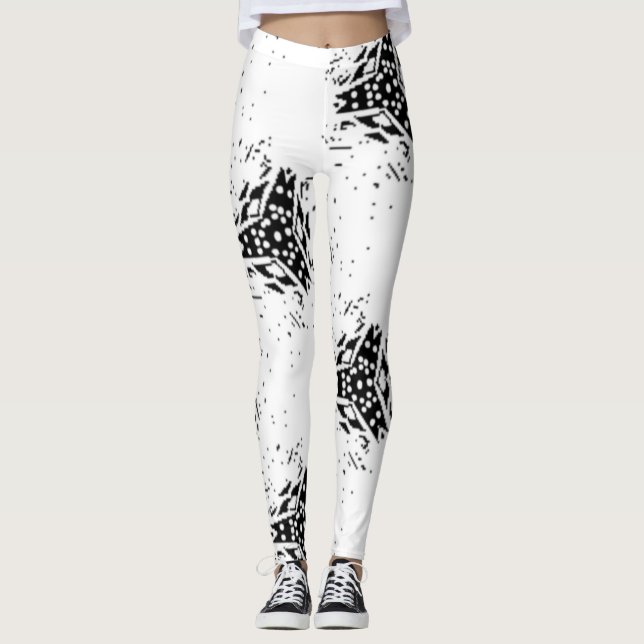 Vertikal, Kohle, Düne Leggings (Vorderseite)