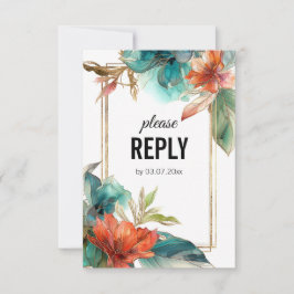 Vertikal + Liedanforderung Hibisken Serenade Parad RSVP Karte