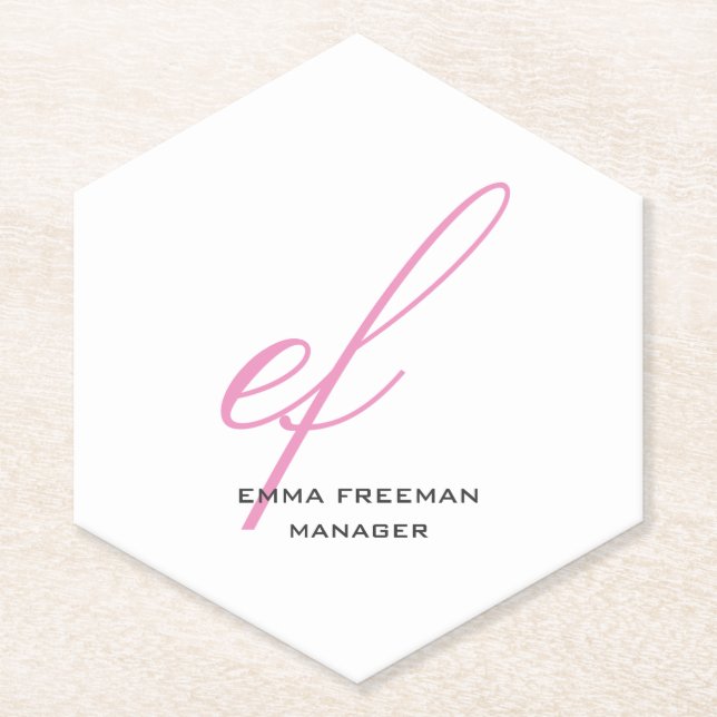 Vertikal, modern, rosa, grau, riesig untersetzer (Vorderseite)