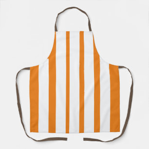 Vertikal orange und weiße Streifen Schürze