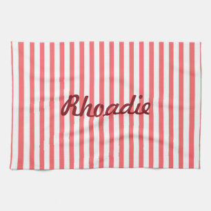 Vertikal rosa und weiß geschirrtuch