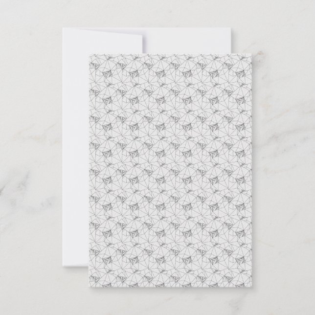 Vertikaldesign One Hundred Two RSVP Karte (Vorderseite)